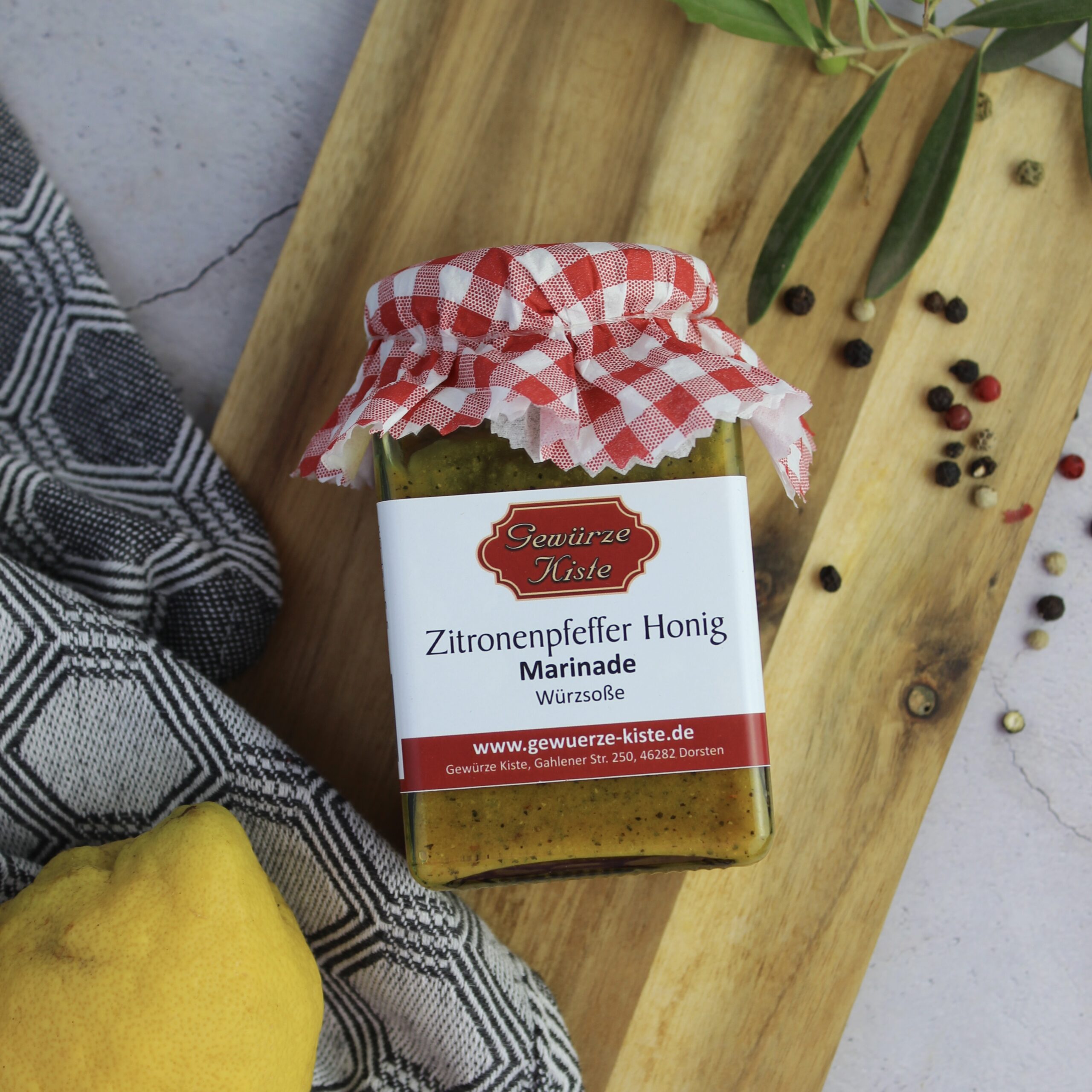 Zitronenpfeffer Honig Marinade