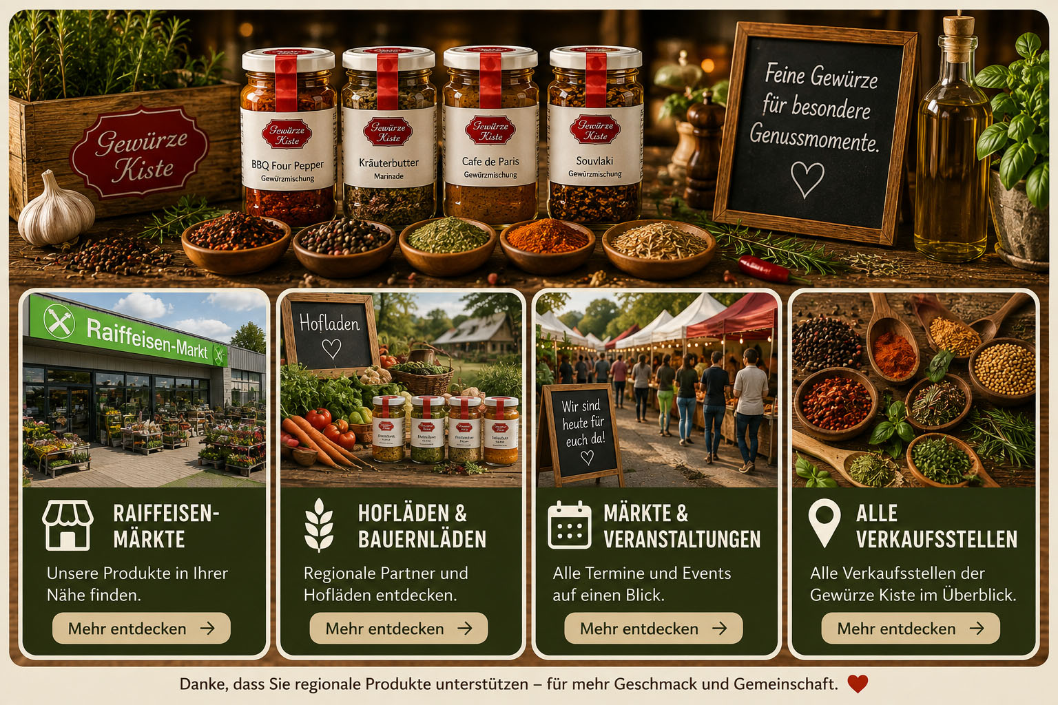 Alle Verkaufsstellen der Gewürze Kiste im Überblick